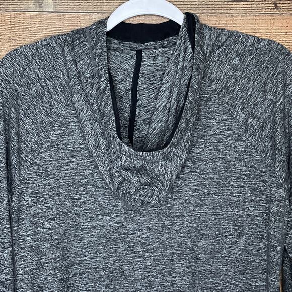 Athleta Uptempo Pullover Hoodie Long Sleeve Top Charcoal Gray SZ Small - Picture 7 of 10